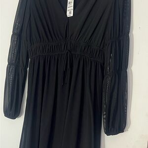 INC International Concepts Elegant Black Long Sleeve Dress